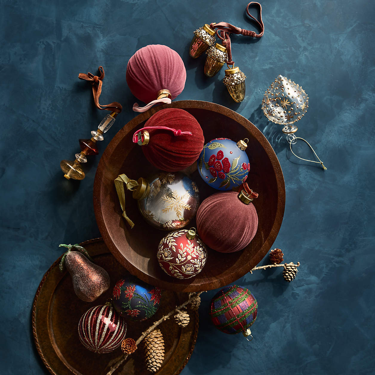 Acorn Cluster Christmas Tree Ornament | Crate & Barrel | Crate & Barrel