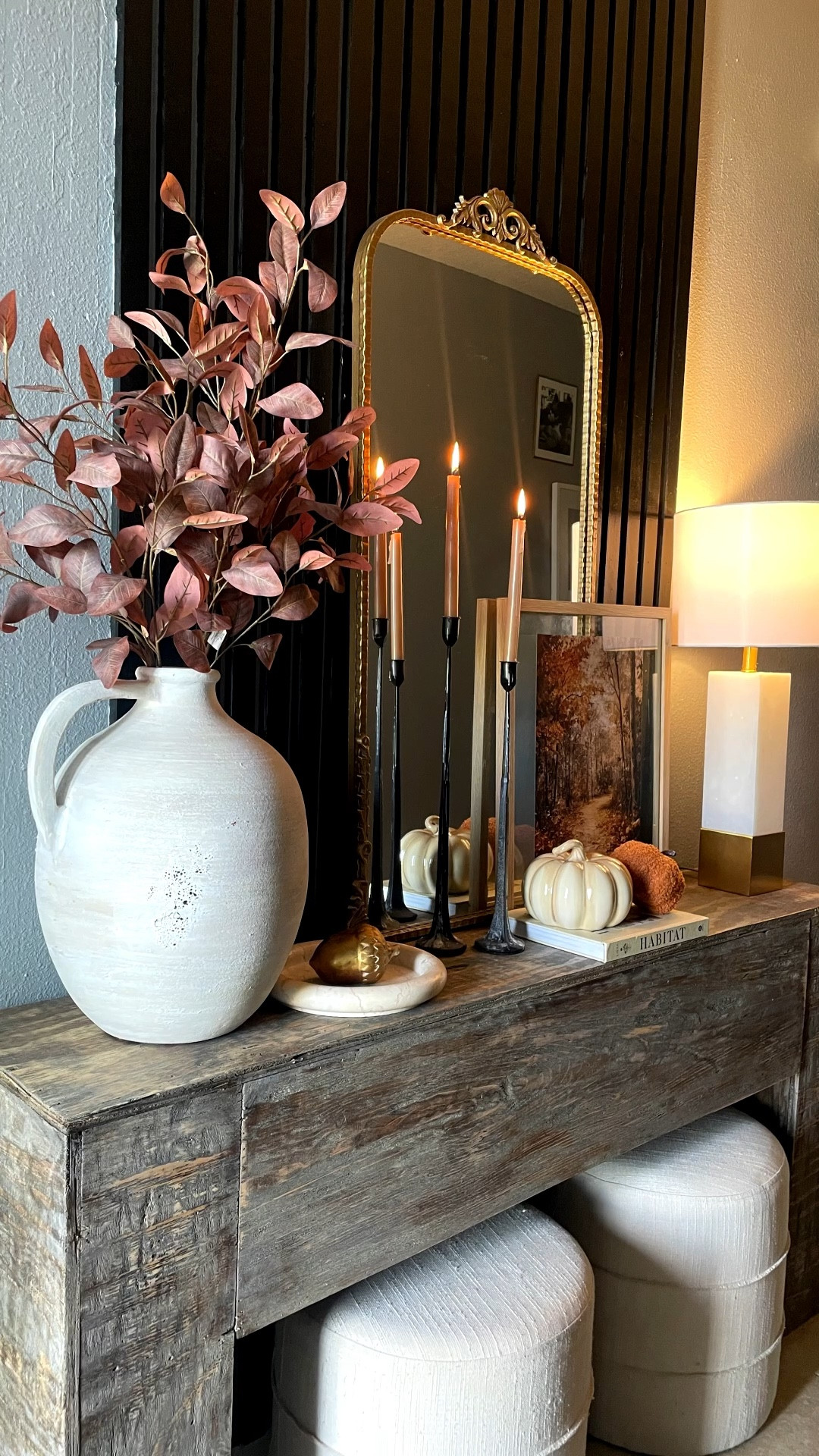 Foyer Fall styling. Refreshing the space with pieces I already had as well as a few new pieces.. Loving the cozy season..🤎🤎

#LTKStyleTip #LTKHome