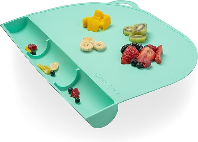 UpwardBaby Rectangular Silicone Placemat - Suction Food Catcher for High Chair & Kids, Non-Slip W... | Amazon (US)