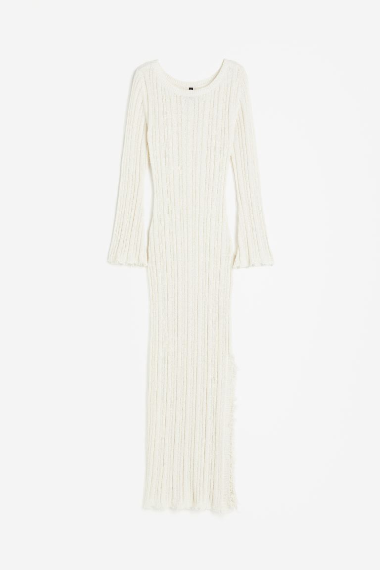 Frayed-edge Rib-knit Dress | H&M (US + CA)