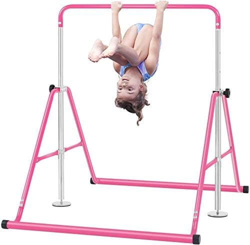 BangTong&Li Gymnastics Bar for Kids Height Adjustable Horizontal Kip Bar Folding Gymnastics Junio... | Amazon (CA)