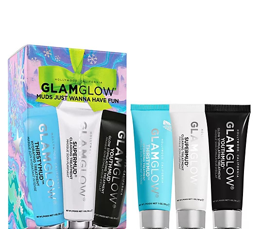 GLAMGLOW MUDS JUST WANT TO HAVE FUN SET | QVC