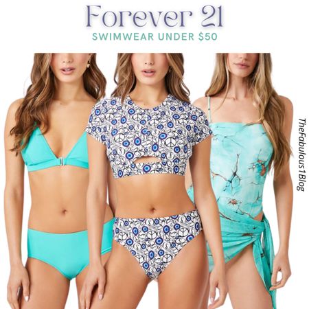 Swimwear under $50
Most are currently on sale. 

Swimsuits | Swimwear | Beachwear | Vacation Outfits 

#Swimwear #Swimsuits #Beachwear #VacationOutfits #Forever21 

#LTKswim #LTKunder100 #LTKunder50