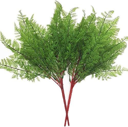 Amazon.com: CATTREE Artificial Shrubs Bushes, Plastic Fern Leaves Persian Grass Fake Plants Weddi... | Amazon (US)