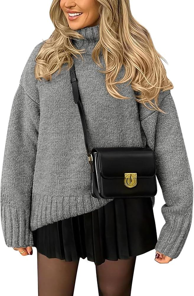 PRETTYGARDEN Women's Fall Clothes Pullover Oversized Sweaters Casual Long Sleeve Chunky Cable Kni... | Amazon (US)