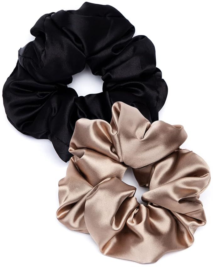 Kitsch Satin Hair Scrunchies for Women - Softer Than Silk Scrunchies for Hair, Satin Scrunchies f... | Amazon (US)