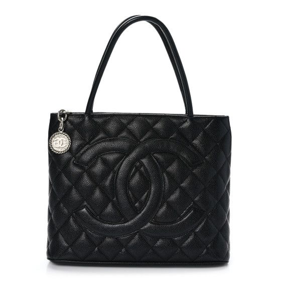 Caviar Quilted Medallion Tote Black | FASHIONPHILE (US)