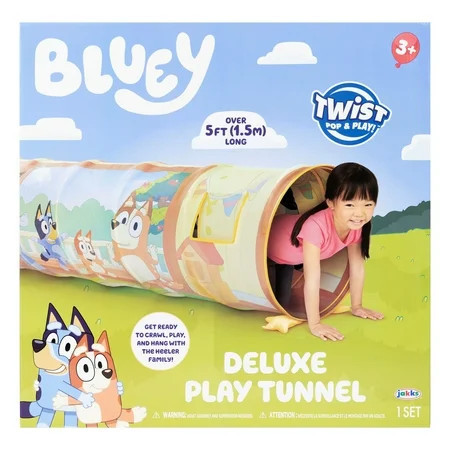 Bluey Deluxe Tunnel Play Tent Twist Pop and Play 5 Feet Long | Walmart (US)