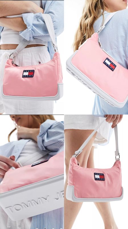 Tommy Jeans uncovered shoulder bag in pink. Summer, spring, casual look.  Under £100. Affordable fashion.  Wardrobe staple. Timeless. Gift guide idea for her. Clean aesthetic, chic look, feminine fashion, trendy look, fedtival. Tommy Hilfiger outfit idea by Asos.


#LTKFestival #LTKGiftGuide #LTKSeasonal