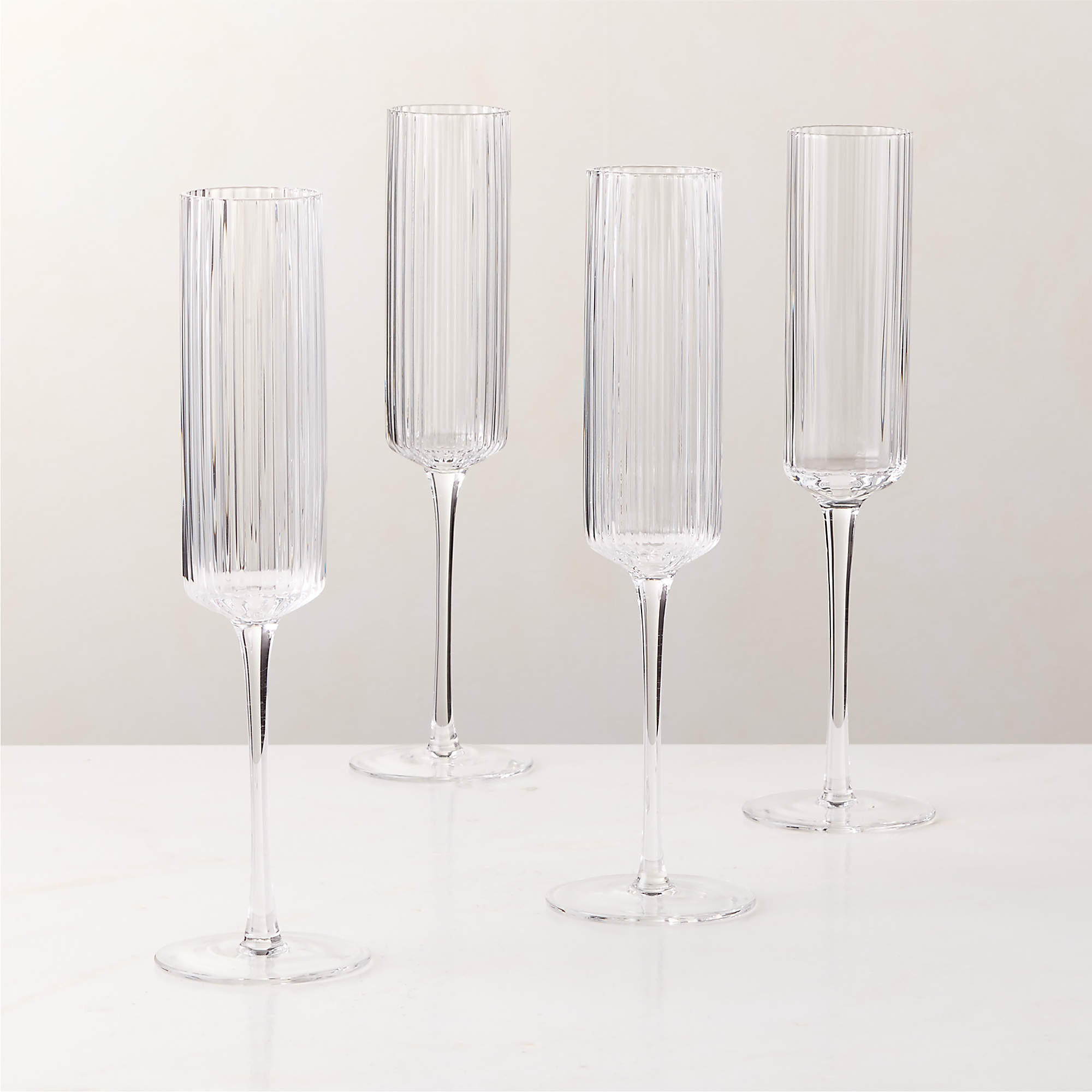 Eve Champagne Flute Set of 4 + Reviews | CB2 | CB2