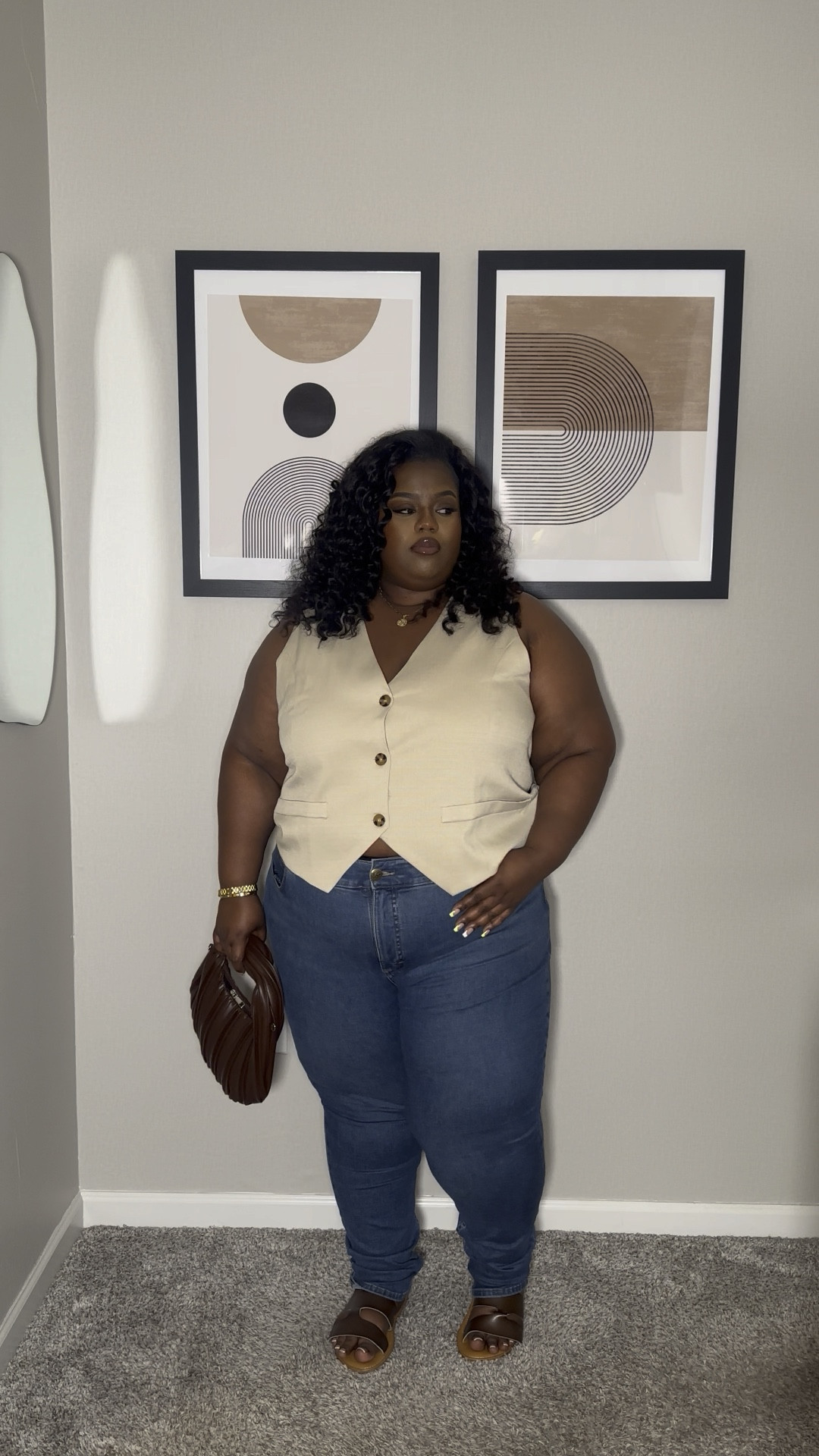 Summer outfit inspo - I sized all the way up on this vest (runs small) I got a size 26 jeans are in a size 22 but runs a bit big I should’ve gotten a 20. 

#LTKStyleTip #LTKPlusSize