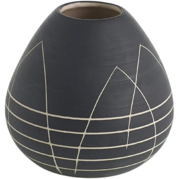 Amarapal Black 4'' Indoor / Outdoor Ceramic Table Vase | Wayfair North America