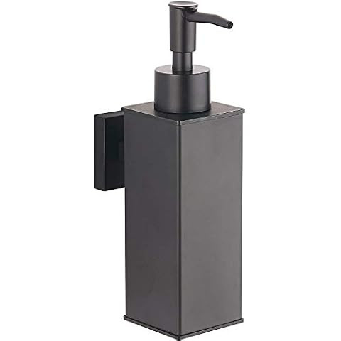 Refillable Wall Mounted, Metal Rustproof Black Hand Soap Dispenser for Bathroom Kitchen Home Hote... | Amazon (US)