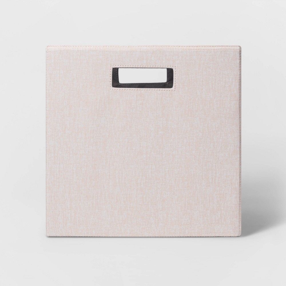 13" Fabric Cube Storage Bin Textured Peach - Threshold™ | Target