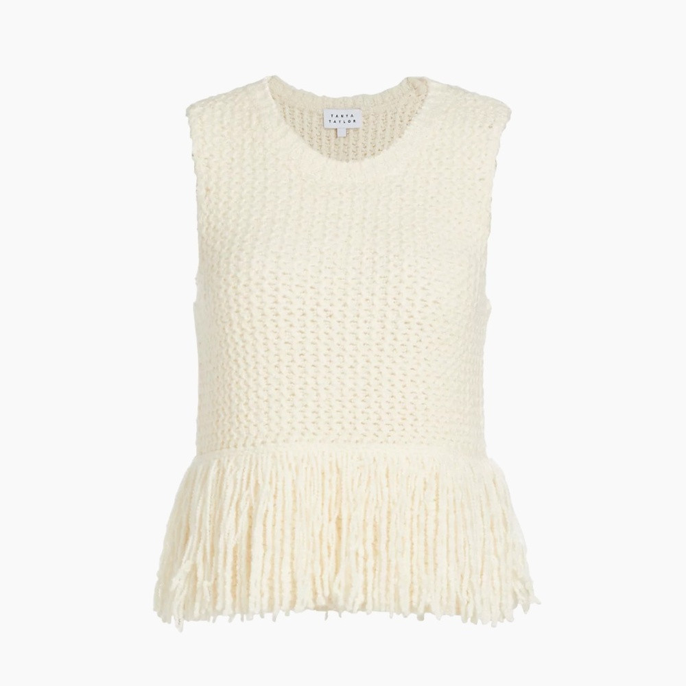 TANYA TAYLOR Amance Wool-Blend Fringe Sweater | Poshmark