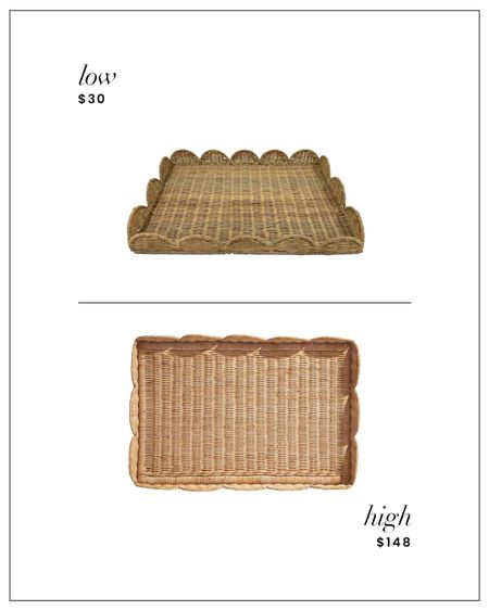 High / Low : Scallop Rattan Tray 

#LTKfindsunder50 #LTKhome