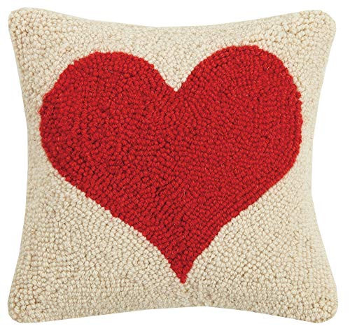 Peking Handicraft 30GY184C10SQ Red Heart Hook Pillow, 10-inch Square, Wool and Cotton | Amazon (US)