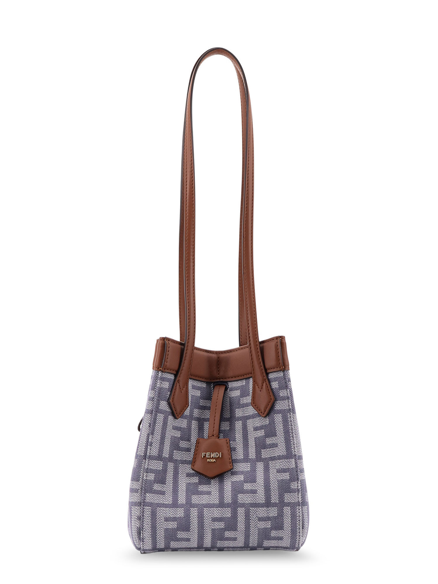 Fendi Origami Mini Ff Jacquard Fabric And Leather Shoulder Bag | Italist.com US