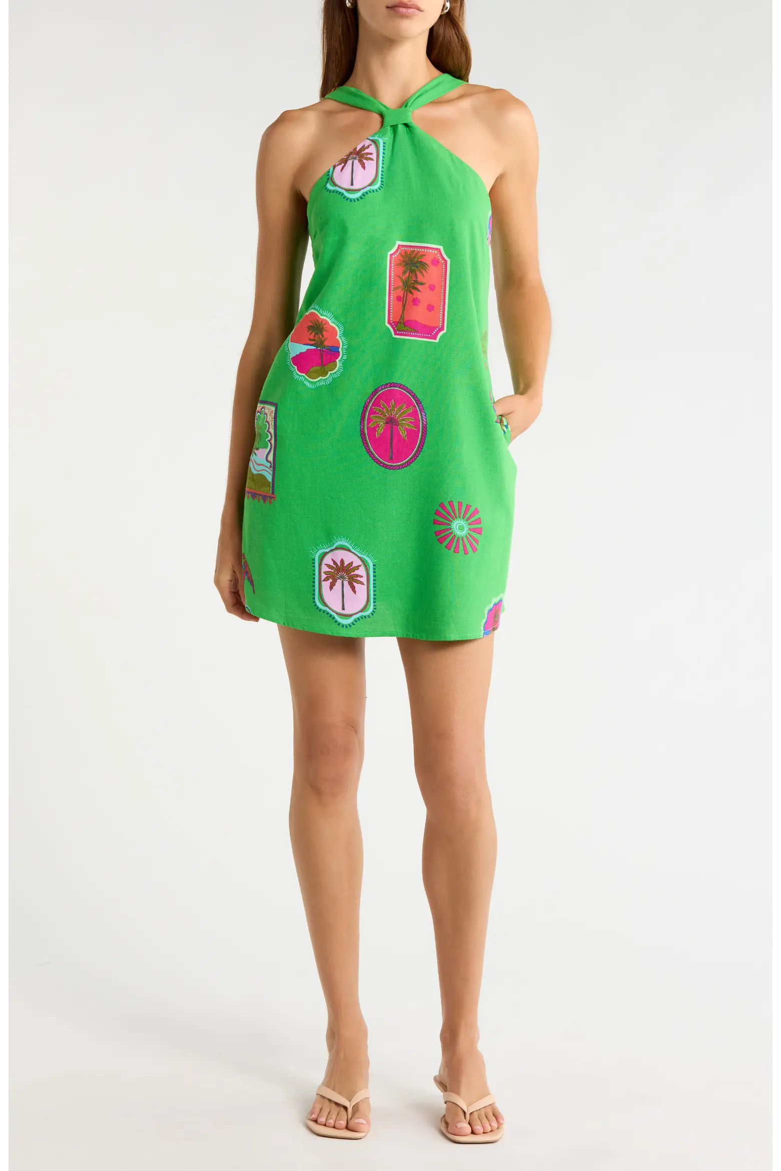 Nomi Floral Print Halter Minidress (Women) | Nordstrom | Nordstrom