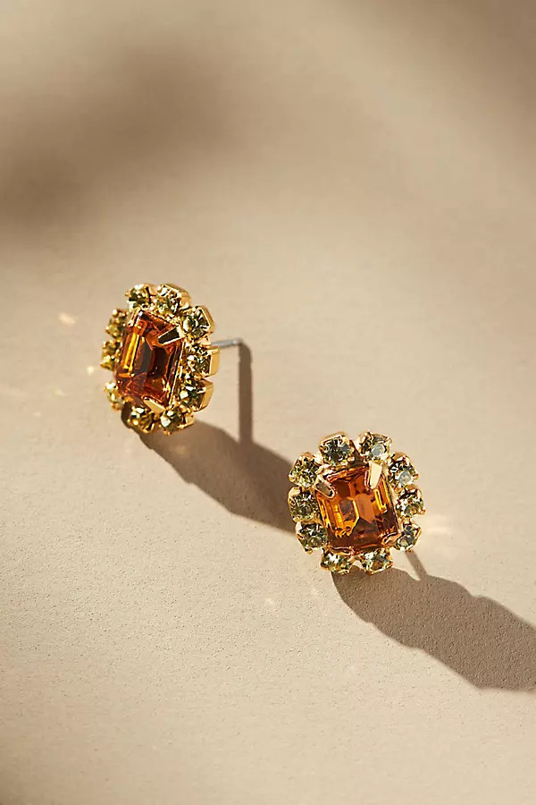 The Pink Reef Crystal Petite Stud Earrings | Anthropologie (US)