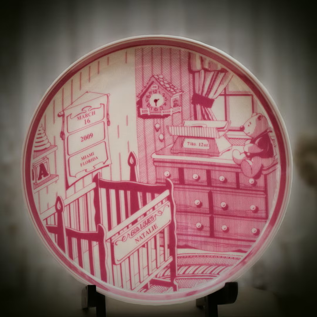 Baby Keepsake Personalized/custom Birth Plate Includes Name, Date, Time, Weight, and Place of Bir... | Etsy (US)