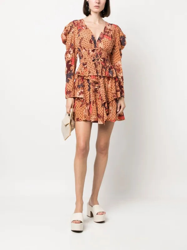 Minikleid mit Blumen-Print | Farfetch Global
