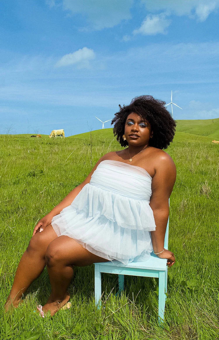 Birthday Girl Blue Mini Party Dress | Beginning Boutique (US)