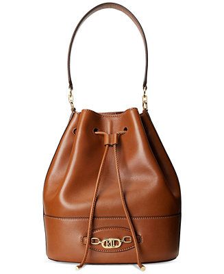 Lauren Ralph Lauren Leather Large Andie Drawstring Bag & Reviews - Handbags & Accessories - Macy'... | Macys (US)