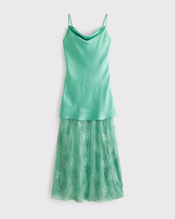 Women's Cowl Neck Lace Maxi Dress | Women's Dresses & Jumpsuits | Abercrombie.com | Abercrombie & Fitch (US)