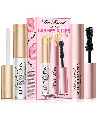Too Faced 2-Pc. Lashes & Lips To Go Set - Macy's | Macy's