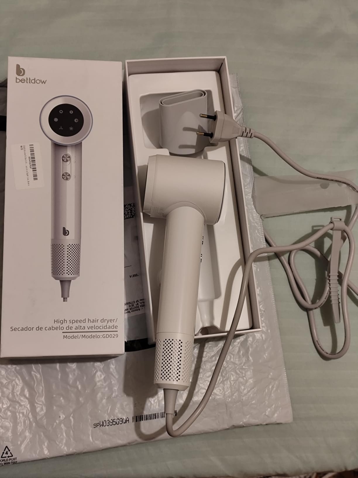 GOKOCO Secador De Cabelo Profissional 220v, 120000 RPM High Speed Hair Dryer 1600W com Display Di... | Amazon (BR)