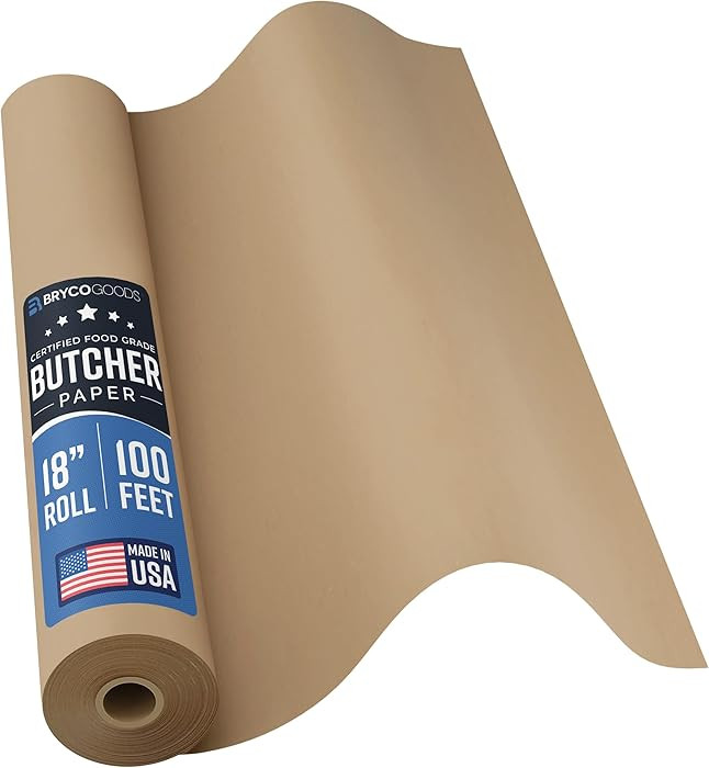 Brown Kraft Butcher Paper Roll - 18 Inch x 100 Feet - USA Made - Food-Grade Paper for Wrapping an... | Amazon (US)