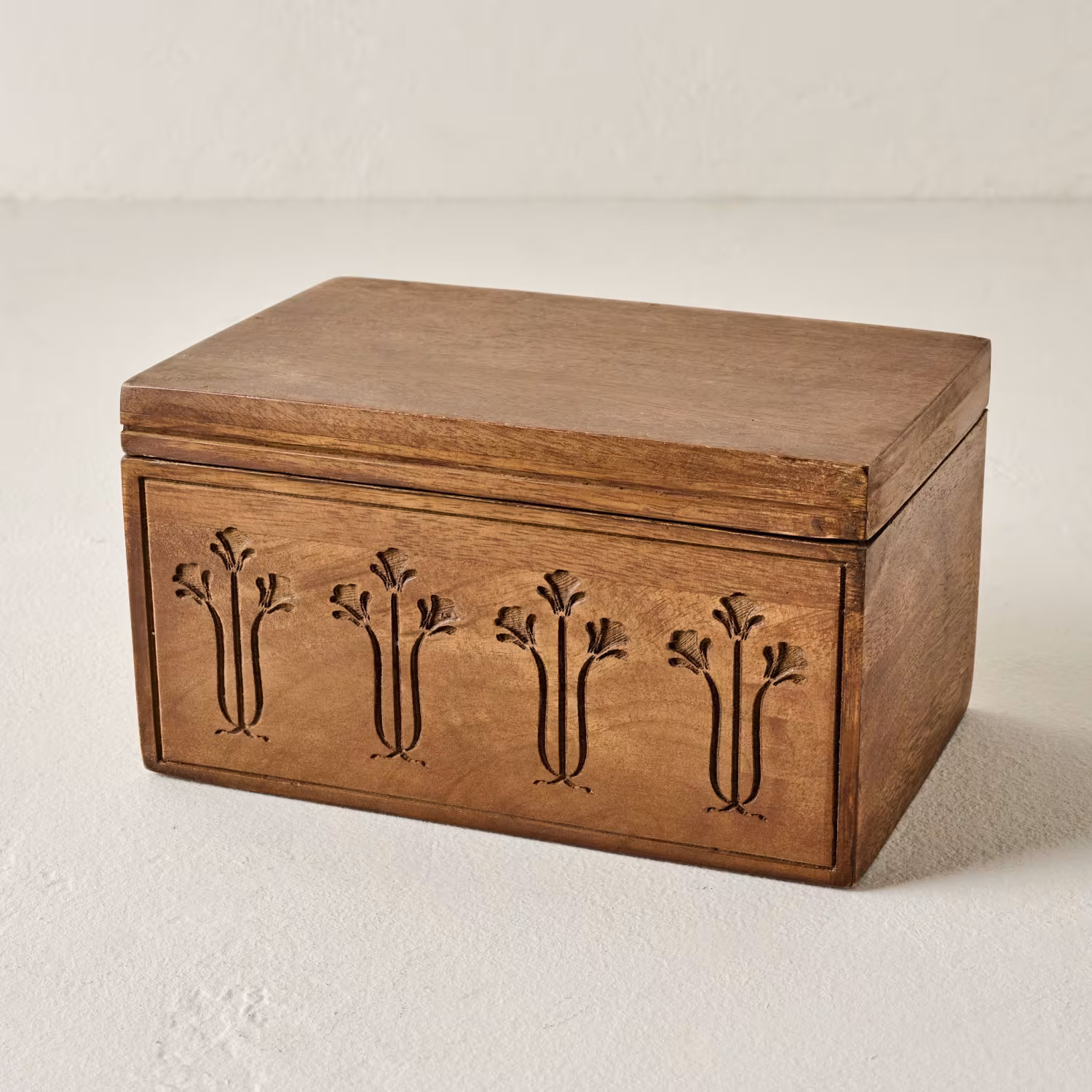 Etched Wood Keepsake Box | Magnolia