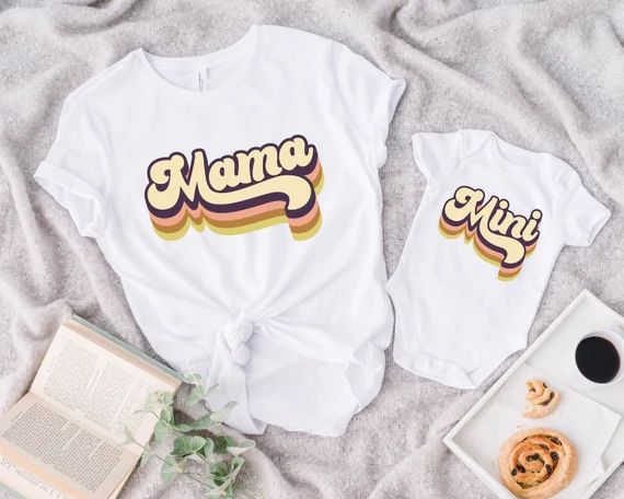 Mama and Mini Matching Shirts Mama and Mini Retro T-shirt | Etsy | Etsy (US)
