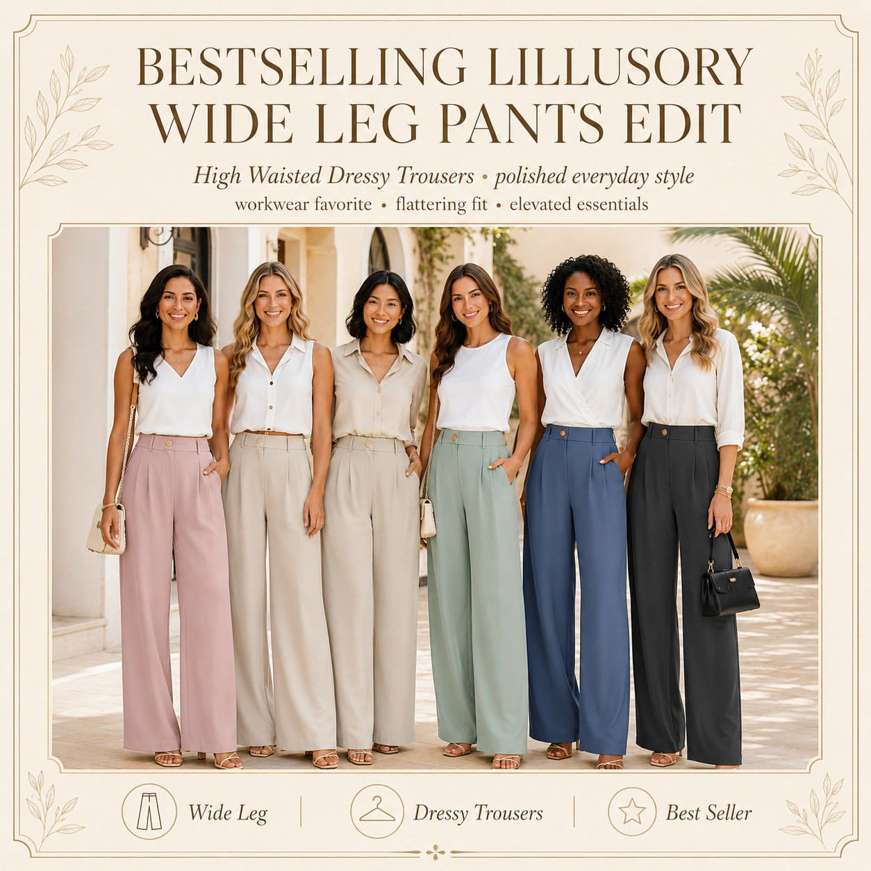 LILLUSORY Elevated Summer Workwear | Business Casual High Waisted Wide Leg Dressy Work Pants ☀️ 

The Amazon Pants That Look Expensive!!

I did the digging for you, and these bestselling LILLUSORY wide leg pants are the kind of Amazon find that instantly makes an outfit feel more elevated. 

They have that polished, expensive-looking vibe everyone wants, without the stiff fit or “cute but impractical” problem. 

High waisted, flattering, easy to style, and effortless to wear — this is the kind of piece people keep buying because it solves the "what do I wear when I want to look put together?" problem fast.

These are the pants you reach for when you want to look polished without trying too hard — perfect for work outfits, business casual looks, teacher outfits, office days, meetings, dinner plans, travel days, and elevated everyday outfits. 

Style them with a tank, blouse, bodysuit, blazer, sandal, heel, or sneaker and they instantly make the whole outfit feel intentional. 

If you’ve been looking for wide leg dress pants that feel comfortable, flatter in all the right places, and make your wardrobe look more expensive, these are absolutely worth trying first. 👀

📌 SAVE this before you need an easy outfit that still looks polished — these are the kind of pants you’ll be glad you already have in your closet.

↓ Everything is linked!

#LTKSaleAlert #LTKWorkwear #LTKTravel