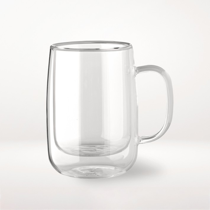 Double-Wall Glass Coffee Mugs, Small | Williams-Sonoma