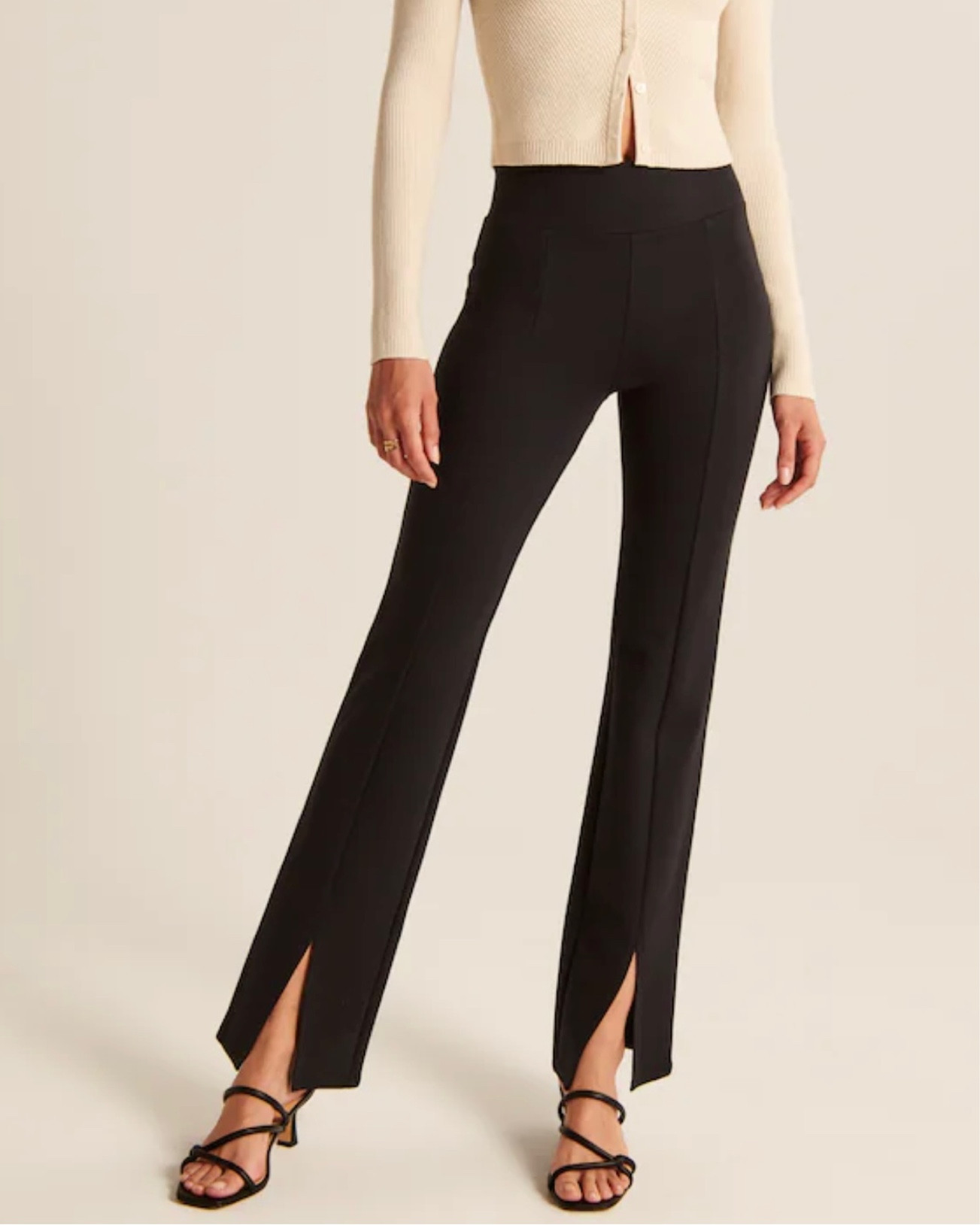 A fashion forward alternative to plain black leggings! I love these split hem pants dressed up with a blouse for date night, paired with a blazer and a pump for the office, or dressed down for mommin’ as seen here! Marked down to $42 from $70! I’m wearing a size Medium and am typically a size 6 for reference. 

#LTKsalealert #LTKstyletip #LTKunder50