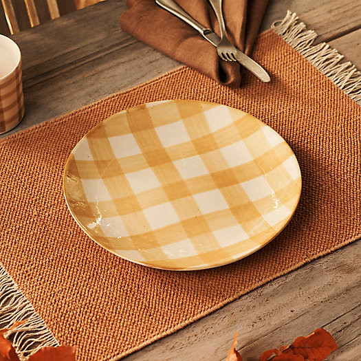 Color Wash Gingham Dinner Plate | Terrain