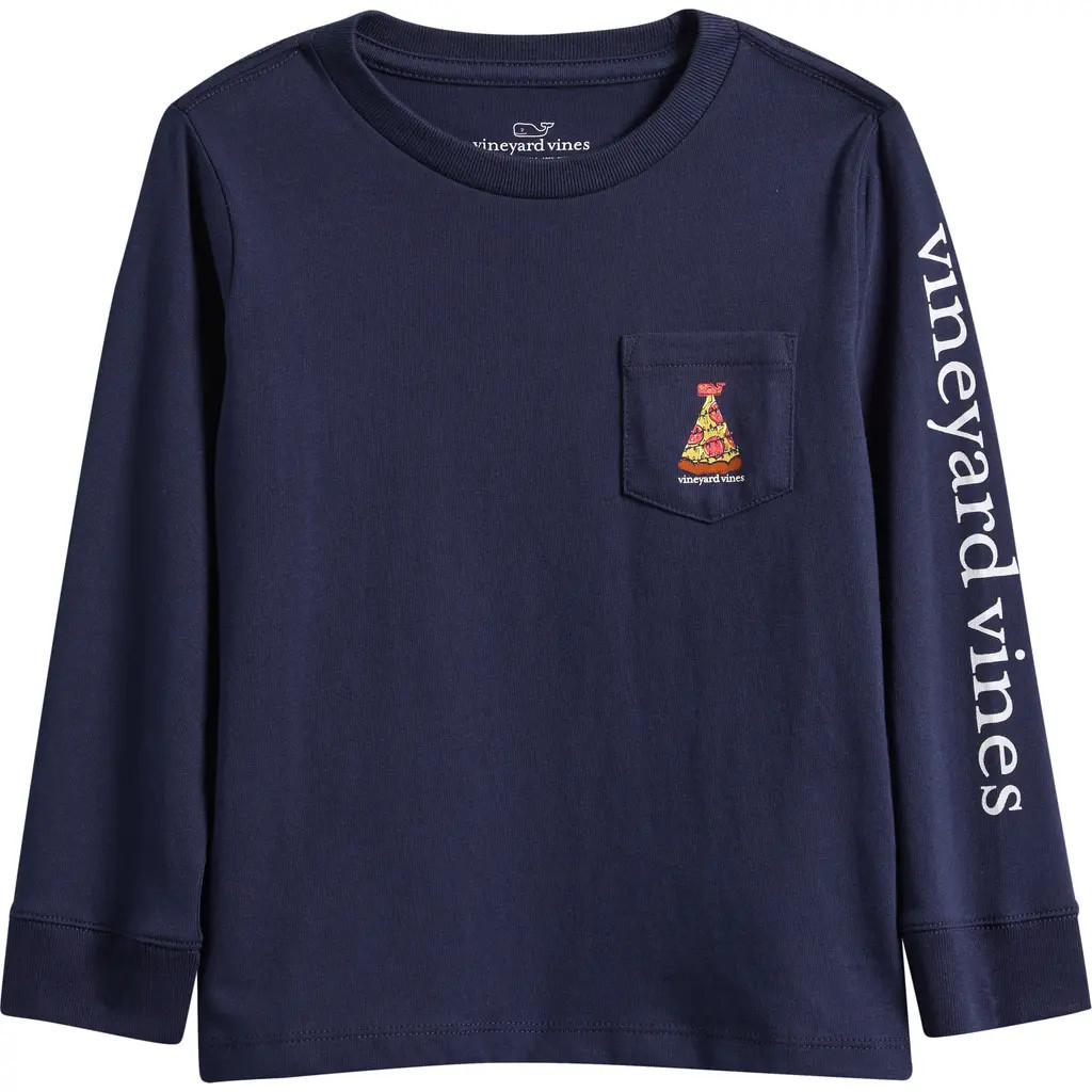 vineyard vines Kids' Merry Crustmas Graphic T-Shirt in Nautical Navy at Nordstrom, Size 5 | Nordstrom