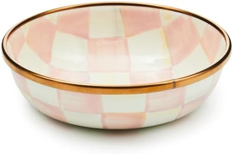 MACKENZIE-CHILDS Enamel Dipping Bowl, Small Serving Bowl for Entertaining, Pink-and-White Rosy Ch... | Amazon (US)
