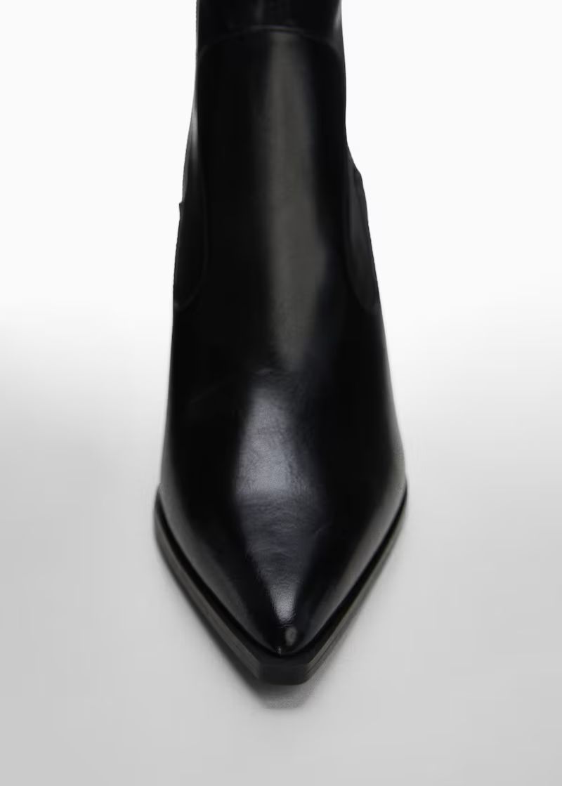 Pointed-toe ankle boot swith zip closure -  Women | Mango United Kingdom | MANGO (UK)
