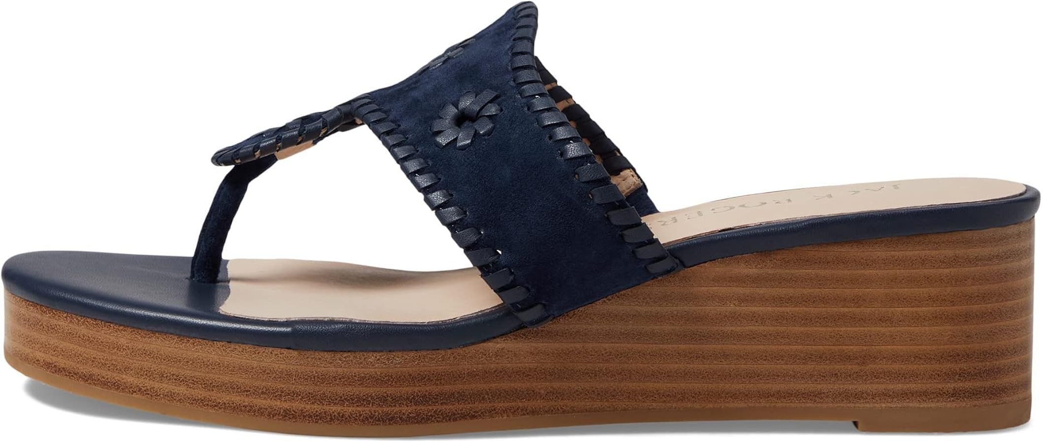Jack Rogers Women's Jacks Mid Wedge-Suede/Stacked Sandal | Amazon (US)