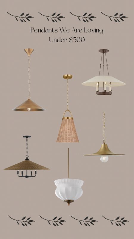 Pendant lights under $500!

#LTKhome #LTKfamily