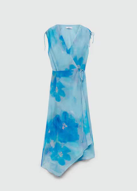 Print wrap dress -  Women | Mango USA | MANGO (US)