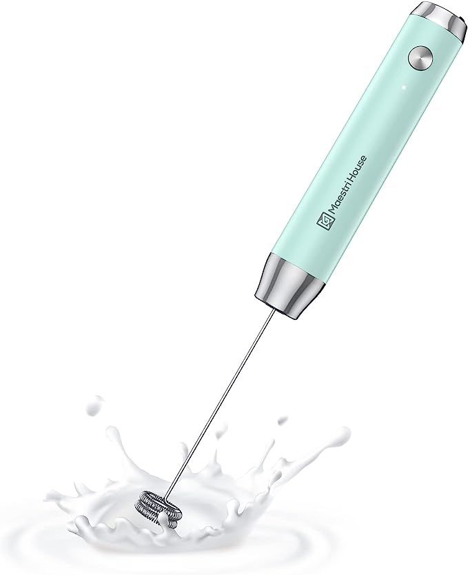Maestri House Rechargeable Milk Frother with Stand, Handheld Electric Foam Maker Waterproof Detac... | Amazon (US)