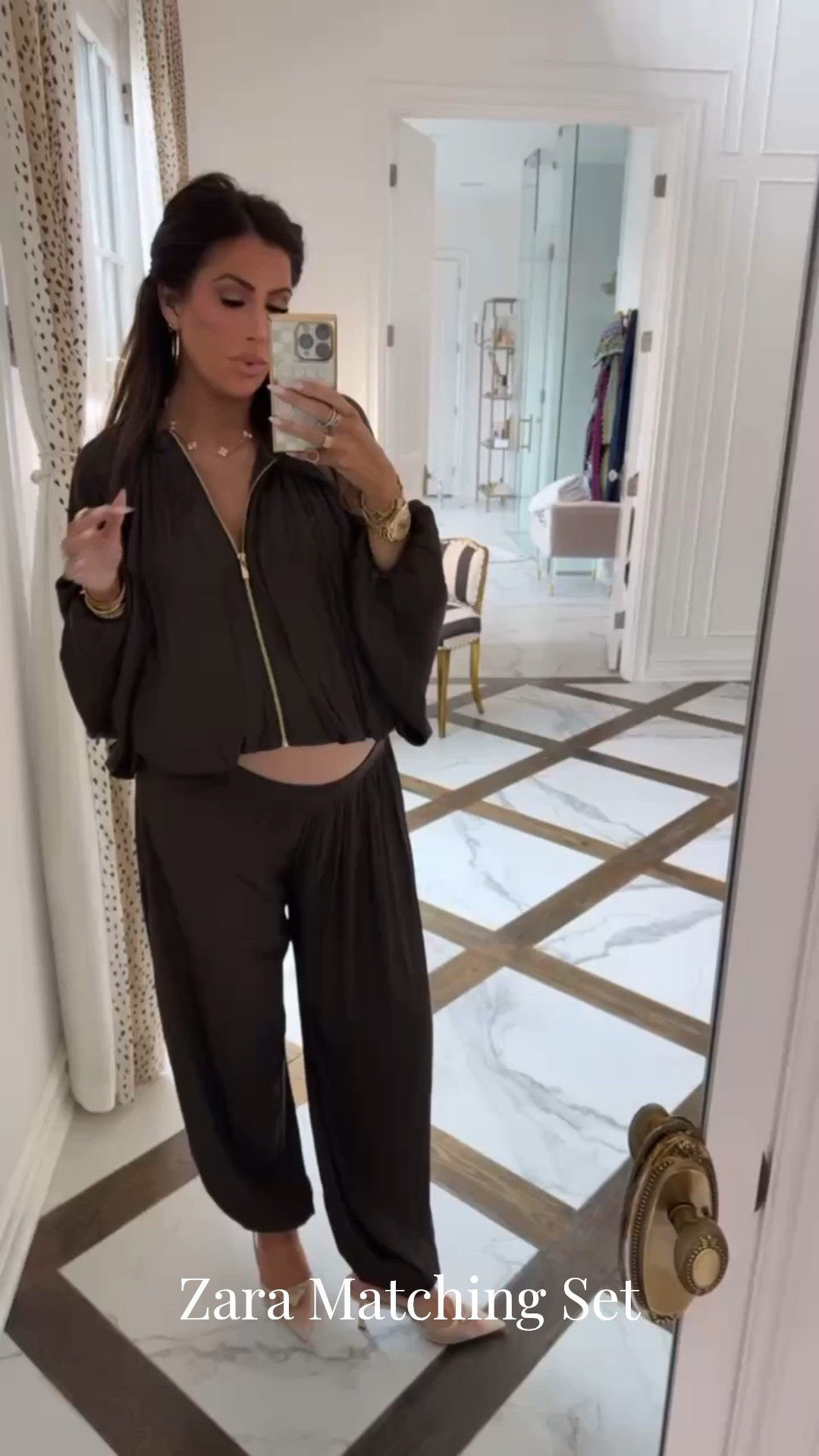 Wearing a size medium in both the top and matching pants! These pants look like Zimmermann! 

Zara finds, Zara fashion, Matching set, Satin matching set, Chocolate brown outfits, Maternity outfits, Date Night Outfits, Spring Outfits, Summer Outfits, Emily Ann Gemma

#LTKootd #LTKmomlife #LTKBump