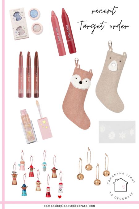 Recent target order!

Christmas finds
Stockings
Makeup



#LTKSeasonal #LTKbeauty #LTKHoliday