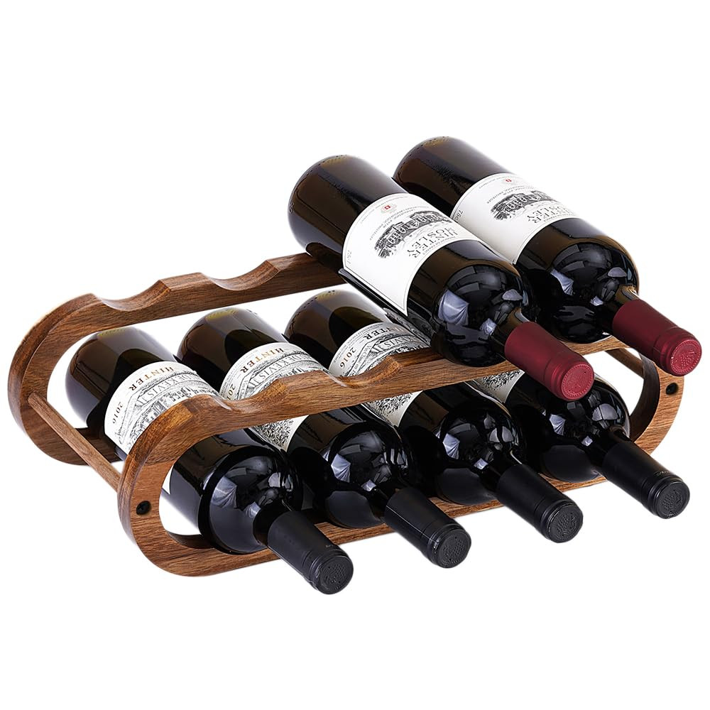 Navtcow Wine Rack and Water Bottle Organizer 2 in 1 for Cabinet and Countertop - Adjustable in 2 ... | Amazon (US)