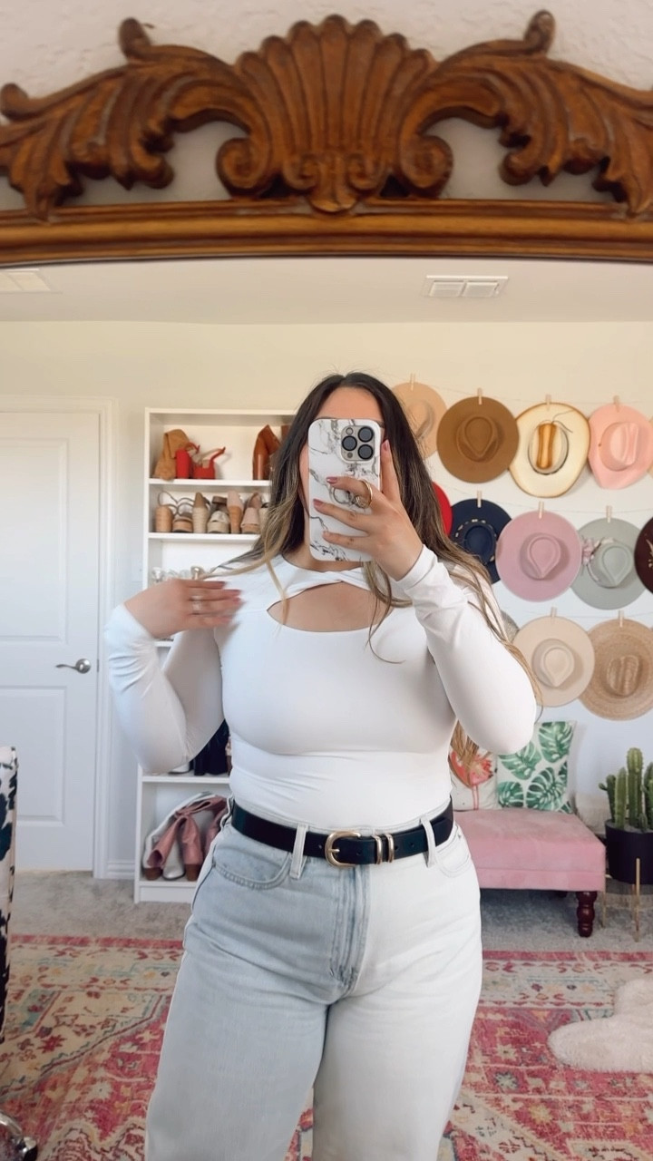 Wearing medium, Amazon bodysuit, amazon fashion, amazon style, amazon outfit, amazon look, skims lookalike, skims bodysuit look for less, Short sleeve bodysuit, long sleeve bodysuit, sleeveless bodysuit, square neck bodysuit, knot front bodysuit, cutout bodysuit, v neck bodysuit, fall outfits, fall outfit, fall style, fall look, fall fashion, two tone jeans, two tone denim, white boots, white booties, straight leg jeans, straight leg denim, Levi’s 501 straight, Levi’s jeans, Levi’s denim, square toe boots, square toe booties, bone boots, bone booties, sock boots, sock booties, midsize style, midsize fashion, midsize outfit, midsize look, teacher outfits, teacher style, teacher look, teacher fashion, midsize outfits 

#LTKmidsize #LTKfindsunder50 #LTKfindsunder100