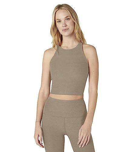 Beyond Yoga Womens Spacedye Refocus Cropped Tank Birch Heather LG One Size | Amazon (US)